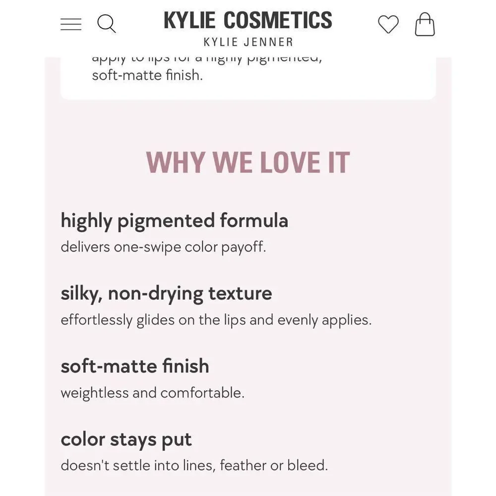 KYLIE Matte Lipstick Rendevoux - Picture 4 of 6